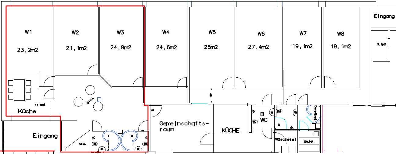 Studentenzimmer hagenberg Grundrissplan